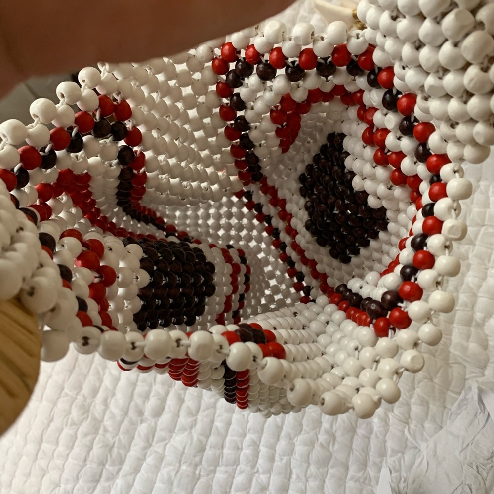 CSD Ulla Johnson Kenya Mini Beaded and Wicker Tote - Picture 5 of 7